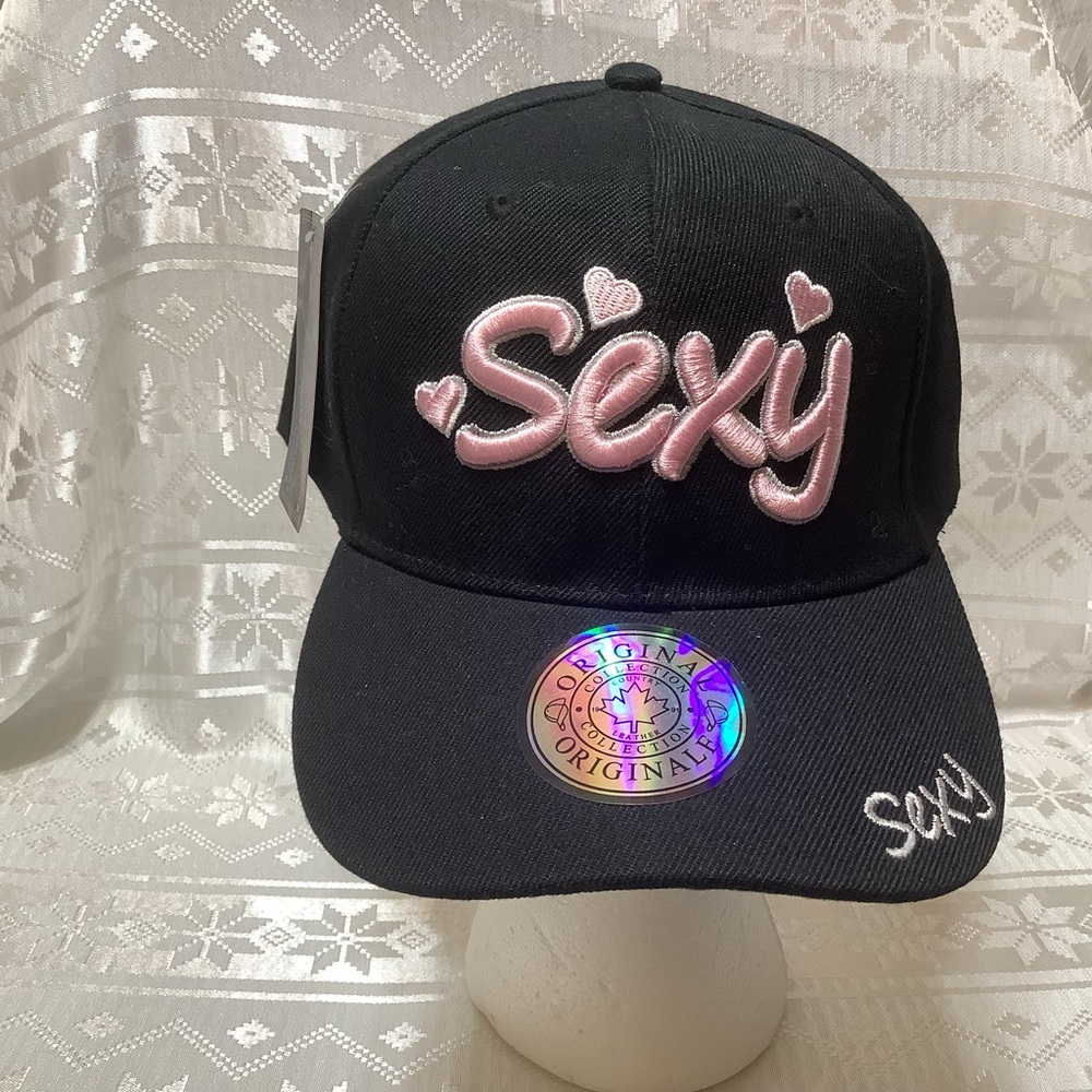 Country Leather Sexy Trucker Hat Adjustable Strap, Black Pink White